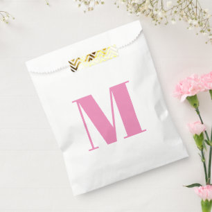 Monogramm Erstpinke weiß anpassen Geschenktütchen