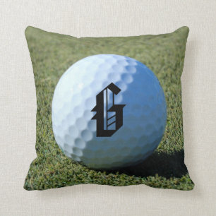 (Monogramm - es) Golf-Ball auf grünem Kissen