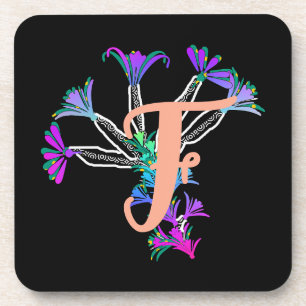 Monogramm F Initial Bierdeckel Getränkeuntersetzer