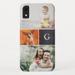 Monogramm-Familie für einfache Fotolollage Case-Mate iPhone Hülle<br><div class="desc">Trendy, stilvoll und aussagekräftig. Es ist eine Sache, Ihre Fotos auf Ihrem Handy haben, aber auch Ihre Favoriten draußen zu haben ist so einzigartig. Passen Sie diese Telefonzelle an und personalisieren Sie sie mit drei Ihrer Lieblings-Fotos. Ersetzen Sie den Single-Buchstaben für eine Sofortmonogramm im klassischen Chalkboard-Hintergrund. Das Schwierigste an diesem...</div>