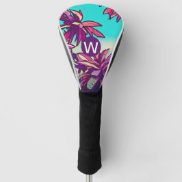 Monogramm farbenfroh tropisch golf headcover