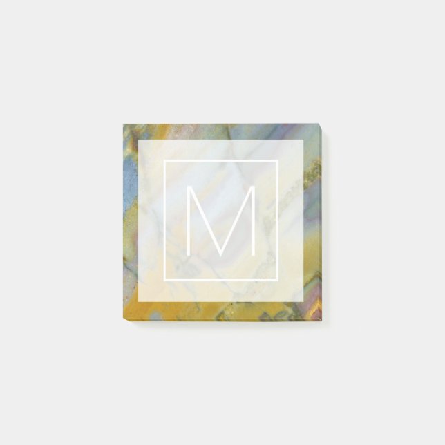 Monogramm | Farbige Crayola-Jasper Post-it Klebezettel (Vorderseite)