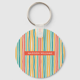 Monogramm Farblinien Moderner Minimalistischer Sch Schlüsselanhänger