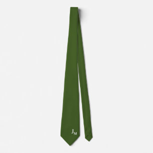 Monogramm Faux-Seide Einfarbige Herren- Krawatte