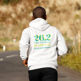 Monogramm Fett 26,2 Marathon Laufstrecke Hoodie