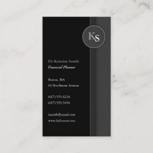 Monogramm-Finanzplaner - Visitenkarte