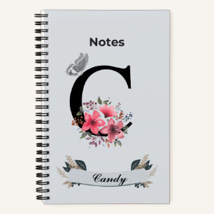 Monogramm-Flachbildschirm - Personalisiert Notizbuch