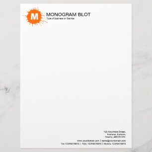 Monogramm Fleck - Orange Briefkopf