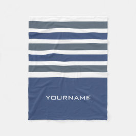 Monogramm-Fleecedecke der breiten Streifen Fleecedecke