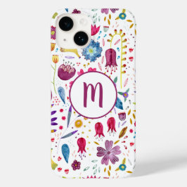 Monogramm Floral Case-Mate iPhone 14 Hülle