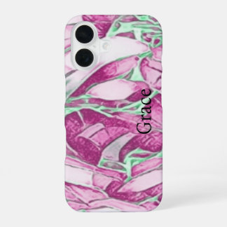 Monogramm Floral iPhone 16 Hülle