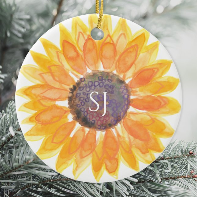 Monogramm Floral Keramik Ornament (Von Creator hochgeladen)