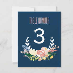 Monogramm Floral Tischnummer