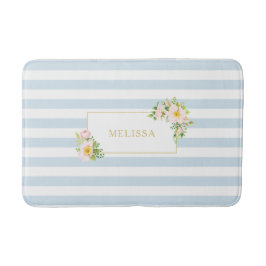 Monogramm florales Shabby Chic Pastellfarben Badematte
