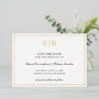 Monogramm formales Foto Hochzeit speichern das Dat