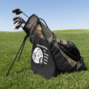 Monogramm Foto des Pferd- und Golfclubs Golfhandtuch
