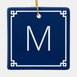 Monogramm-Foto für die Grenze zwischen der Marine  Keramikornament