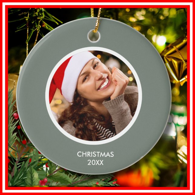 Monogramm-FOTO für graue und weiße Anfänge Keramik Ornament (Von Creator hochgeladen)