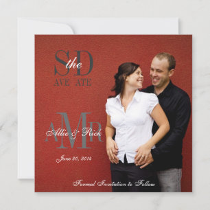 Monogramm-Foto Save the Date, das Mitteilung Save The Date