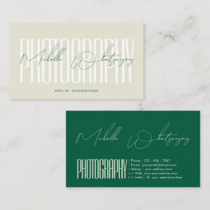 Monogramm FOTOGRAFIE moderne Schrift Visitenkarte