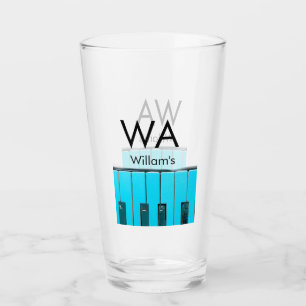 Monogramm füge Anfangsbuchstaben Name Text Klavier Glas