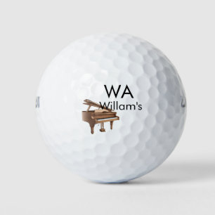 Monogramm füge Anfangsbuchstaben Name Text Klavier Golfball