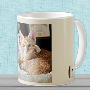 Monogramm - Fügen Sie Ihr eigenes Foto hinzu Süße Kaffeetasse
