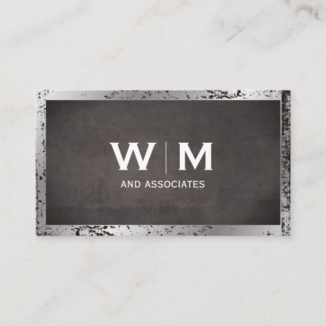 Monogramm | FÜHRUNGSKRAFT | Not leidendes Geschäft Visitenkarte (Vorderseite)