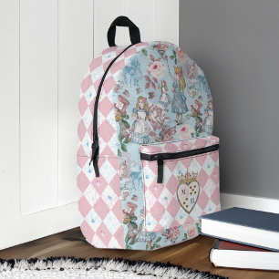 Monogramm für Alicen im Wunderland der Märchen Bedruckter Rucksack