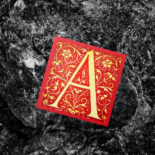 Monogramm für antike Ziergegenstände - Hauptstadt  Quadratische Visitenkarte (Von Creator hochgeladen)