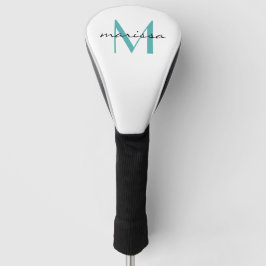 Monogramm für benutzerdefinierte Ladys Aquamarin N Golf Headcover