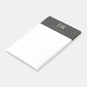 Monogramm für berufliche Anfangs- und Skriptnamen Post-it Klebezettel