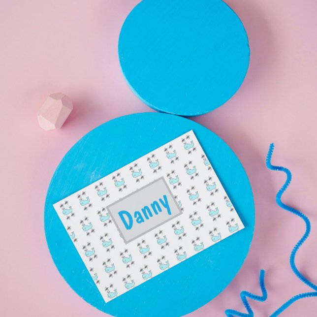 Monogramm für Blauwale und Schildkröten Karte (Von Creator hochgeladen)