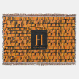 Monogramm für das afrikanische Inspirierte Orange- Decke