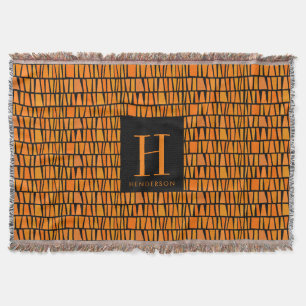 Monogramm für das afrikanische Inspirierte Orange- Decke