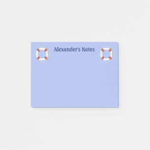 Monogramm für das blaue Nautikleben Post-it Klebezettel