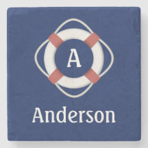 Monogramm für das blaue Nautikleben