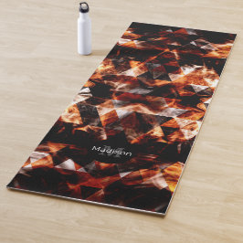 Monogramm für das funkelnd orangefarbene Dreieck Yogamatte