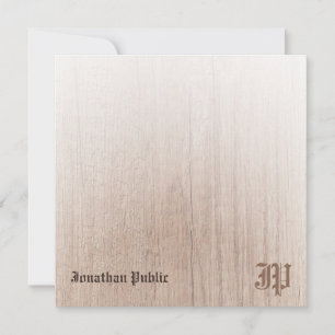 Monogramm für das Handschreiben Personalisierter H Mitteilungskarte