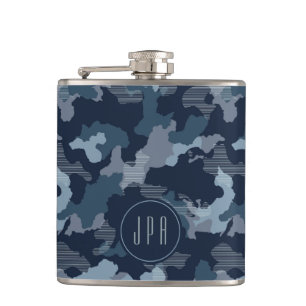 Monogramm für das militärische Muster eines Navy B Flachmann