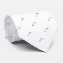 Monogramm für das Muster eines weißen, grauen Skri