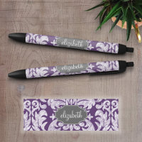Monogramm für das Muster lila und grau Vintag