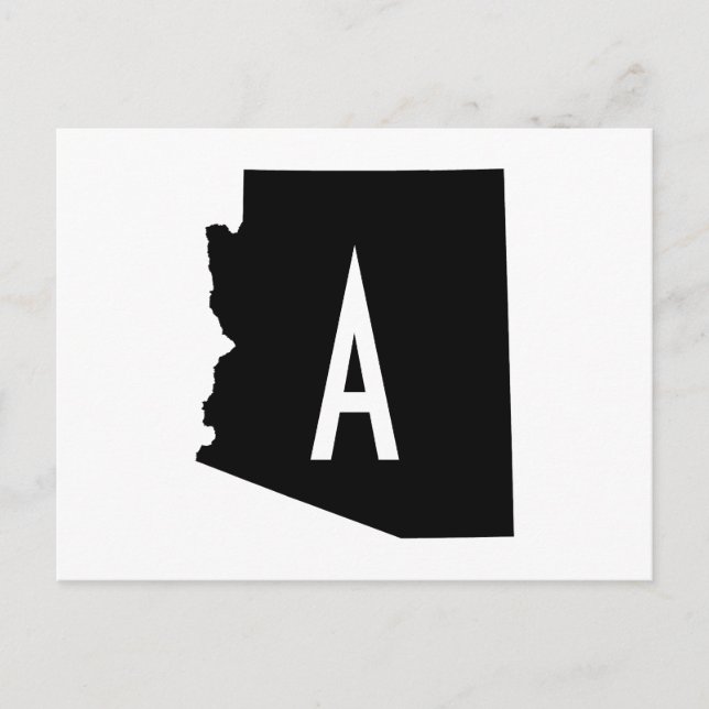 Monogramm für das Schwarze Arizona Postkarte (Vorderseite)