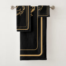 Monogramm für das Schwarze Gold-Border-Design