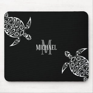 Monogramm für das Schwarze Hintergrundbild der wei Mousepad