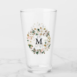 Monogramm für das Wasserfarbdraht Blush & White Ma Glas