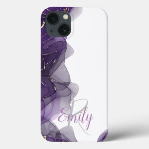 Monogramm für den Abstrakten Namen der lila weißen Case-Mate iPhone Hülle