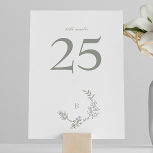 Monogramm für den Blumenkranz der traditionellen S Tischnummer