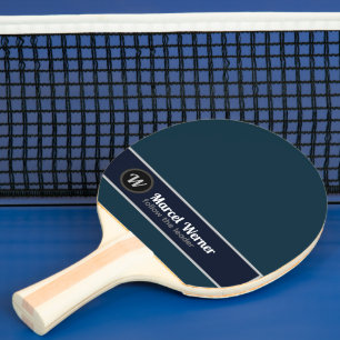 Monogramm für den Führer Dunkelblau Tischtennis Schläger