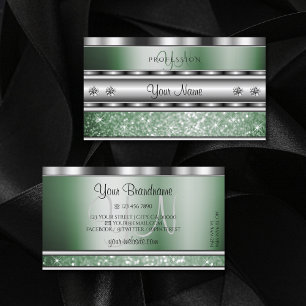 Monogramm für den Glitzer der Silberfaule Visitenkarte